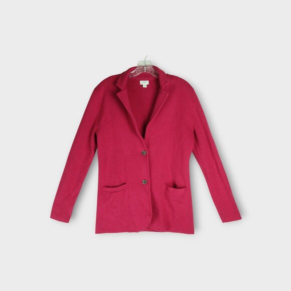 J. Crew Knit Cotton Blazer Size S Heather Brick Red - Picture 1 of 10